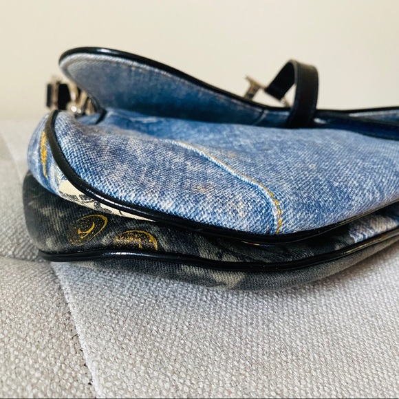 DIOR Limited Edition Speedway Denim Saddle Bag - Picture 6 of 17